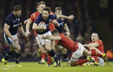 Gales-Escocia. Ruaridh Jackson y  Gareth Davies.