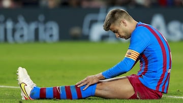 20/09/21 PARTIDO PRIMERA DIVISION JORNADA 5 
 BARCELONA - GRANADA 
 TRISTEZA GERARD PIQUE