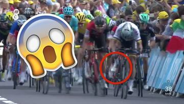 Sagan imparable: ¡se le sale el pedal y aún así gana!