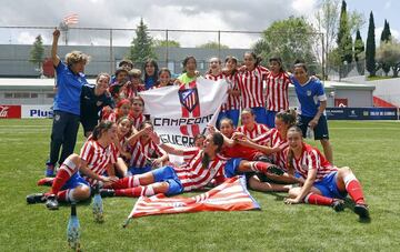 El Infantil A del Atlético Féminas, con María Vargas al frente.