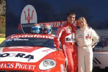 María de Villota junto a Marc Gené en el trofeo Maserati.