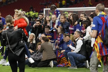 Andrés Iniesta y su familia.