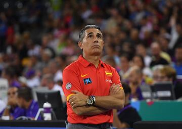 Sergio Scariolo antes del inicio del partido.