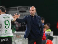 Juan Carlos Arana y José Alberto López, del Racing.