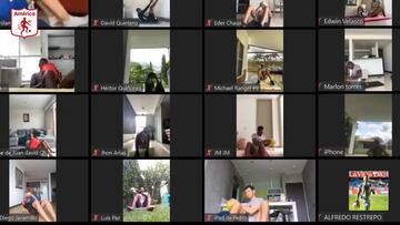 Entrenamiento del América de Cali por video conferencia