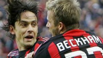 <strong>LÍDER.</strong> Beckham lideró la victoria del Milan ante el Atalanta.