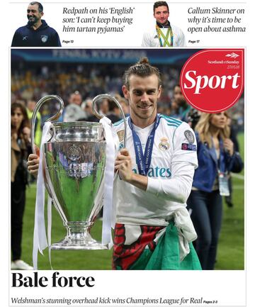 Las portadas de la prensa tras la final de Champions