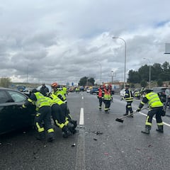 Accidente múltiple en la A-3: hasta 30 vehículos implicados