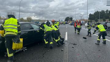 Accidente m¨²ltiple en la A-3: hasta 30 veh¨ªculos implicados