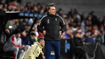 Carlos Carvalhal, entrenador del Celta, durante el partido del equipo vigués contra el Sevilla.