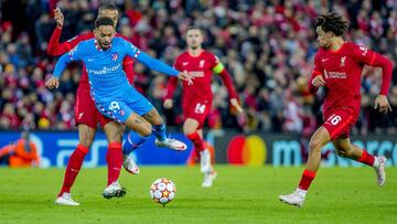Cunha, en el partido de Champions ante el Liverpool.