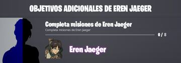 fortnite eren jaeger skin como conseguirla misiones