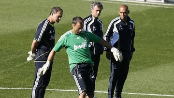 Dudek, entrenando con el Real Madrid en la &eacute;poca de Jos&eacute; Mourinho.