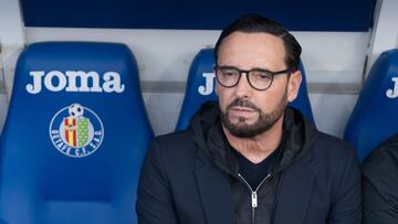 Bordalás durante un partido del Getafe.