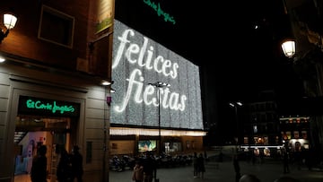 GRAF2432. MADRID, 20/11/2020.- El Corte Inglés ha decidido, por razones de seguridad relacionadas con la pandemia de la covid, no montar este año Cortylandia, la instalación infantil navideña que cada año visitan miles de personas en la calle de Maestro Victoria, frente a una de las sedes de la cadena, en el centro de Madrid. EFE/ Zipi