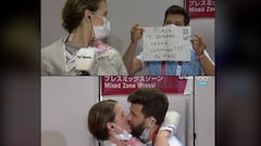 Acababa de ser eliminada y su entrenador y novio le hace esto: momentazo en Tokio