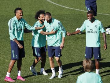 Benzema, Marcelo, Militao y Vinicius.