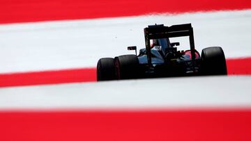 Alonso durante la calificación del GP de Austria.