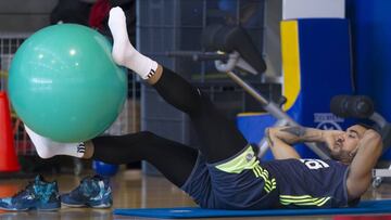 Augusto Lima, durante un entrenamiento con el Real Madrid.