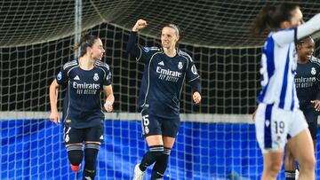 14/03/26 PARTIDO FUTBOL FEMENINO
LIGA F LIGAF PRIMERA JORNADA 22
REAL SOCIEDAD - REAL MADRID
PRIMER GOL SANDIE TOLETTI 0-1 ALEGRIA