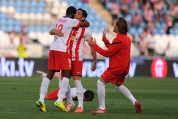 Almería-Athletic de Bilbao. Los jugadores del Almería celebran su permanencia en primera división.