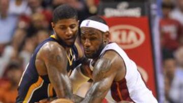 Dos estrellas frente a frente: Paul George contra LeBron James.