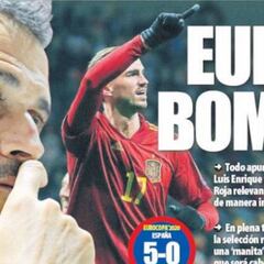 La bomba de Luis Enrique, en las portadas catalanas