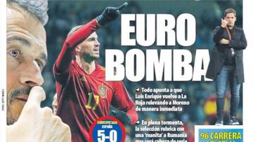 La bomba de Luis Enrique, en las portadas catalanas