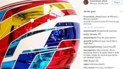 El casco de Alonso para el GP de M&oacute;naco.