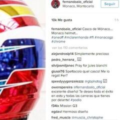 Alonso y su nuevo casco para Mónaco: como un espejo