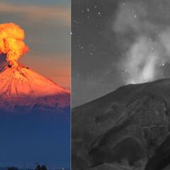 Actividad del Volcán Popocatépetl: Caída de ceniza, explosiones y estrella fugaz ilumina cráter