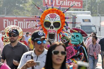 El día de muertos se vivió previo al Gran Premio de México