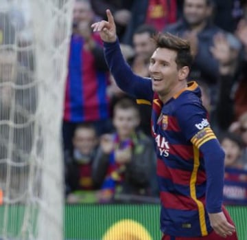 Messi celebrando su segundo gol.