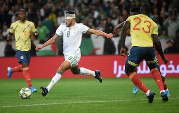 La Selección Colombia cayó goleada ante Argelia en el amistoso que se disputó en Lille. Mahrez fue la gran figura del partido al marcar doblete. 