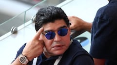 Maradona en el partido entre Argentina y Francia