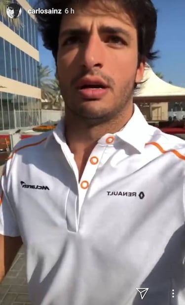 Sainz ya luce los colores de McLaren antes de subirse al MCL33