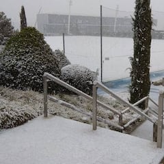 El Real Madrid suspende el entrenamiento por la nieve