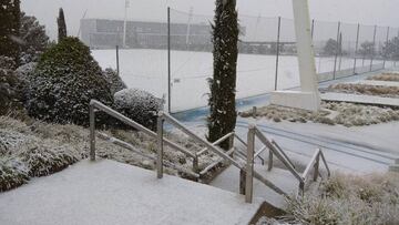 El Real Madrid suspende el entrenamiento por la nieve