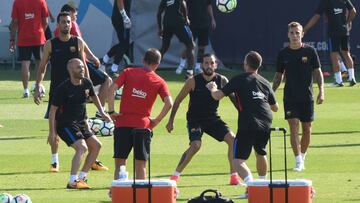 Entrenamiento del Barcelona.