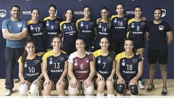 Las jugadoras del Club Voleibol Madrid.