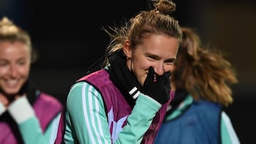 Miedema con su selecci¨®n.