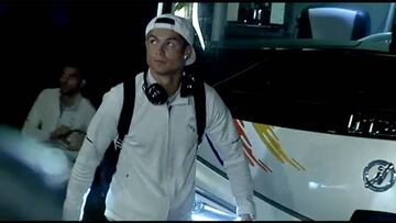 Gritos y locura en la llegada del Real Madrid a Girona