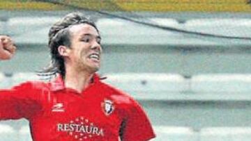 <b>UN BUEN AÑO. </b>David López celebra uno de los goles que ha conseguido esta temporada. También marcó en San Mamés.