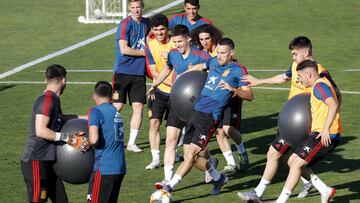 Entrenamiento de la selección española Sub-21