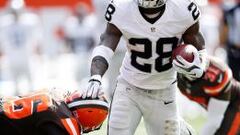  Latavius Murray RB de Oakland Raiders realiz&oacute; una gran actuaci&oacute;n en la victoria de su equipo frente a Browns.