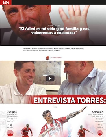 Premios Panenka: la charla de Fernando Torres con AS justo después de su retirada, nominada