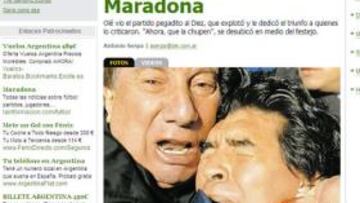 "Diego mamando Maradona"