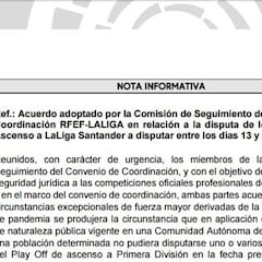 Así es el protocolo de LaLiga para los playoff de ascenso a Primera