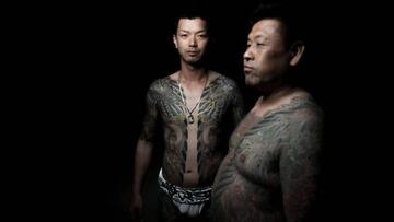 Miembros de la mafia japonesa. Foto: FRED DUFOUR/AFP/Getty