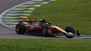 Formula One F1 - Sao Paulo Grand Prix - Autodromo Jose Carlos Pace, Sao Paulo, Brazil - November 7, 2025 McLaren's Lando Norris during sprint qualifying REUTERS/Amanda Perobelli